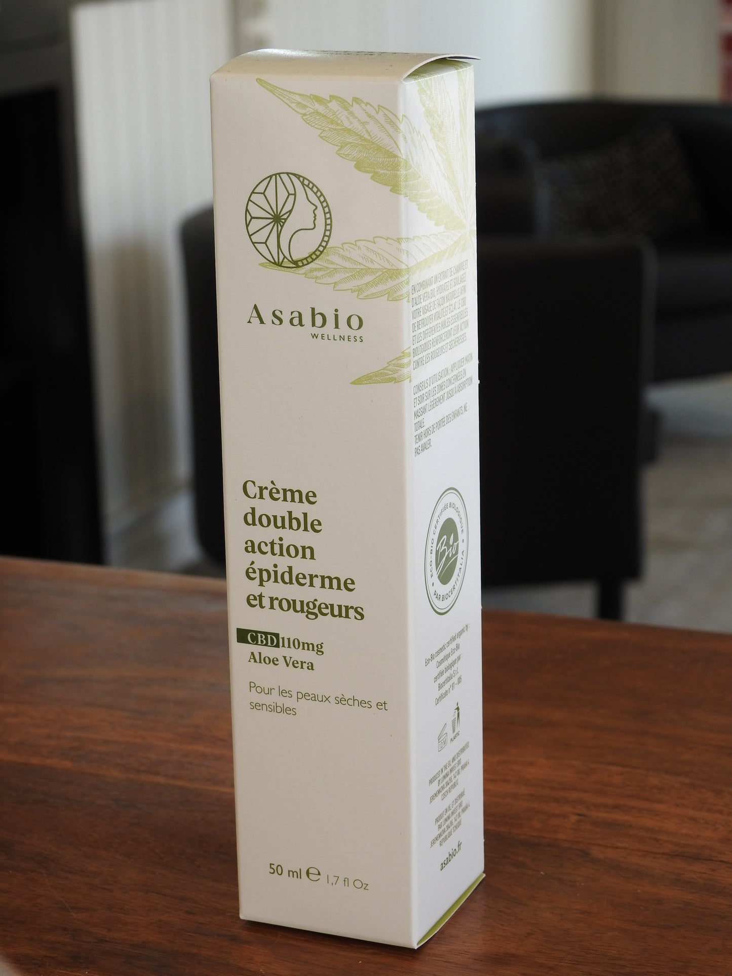 Crème double action épiderme et rougeurs Asabio